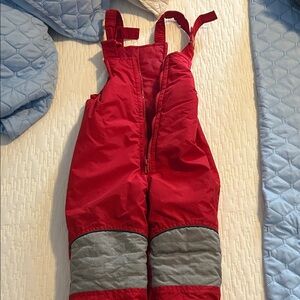 Kids Red Snow Bib Overalls